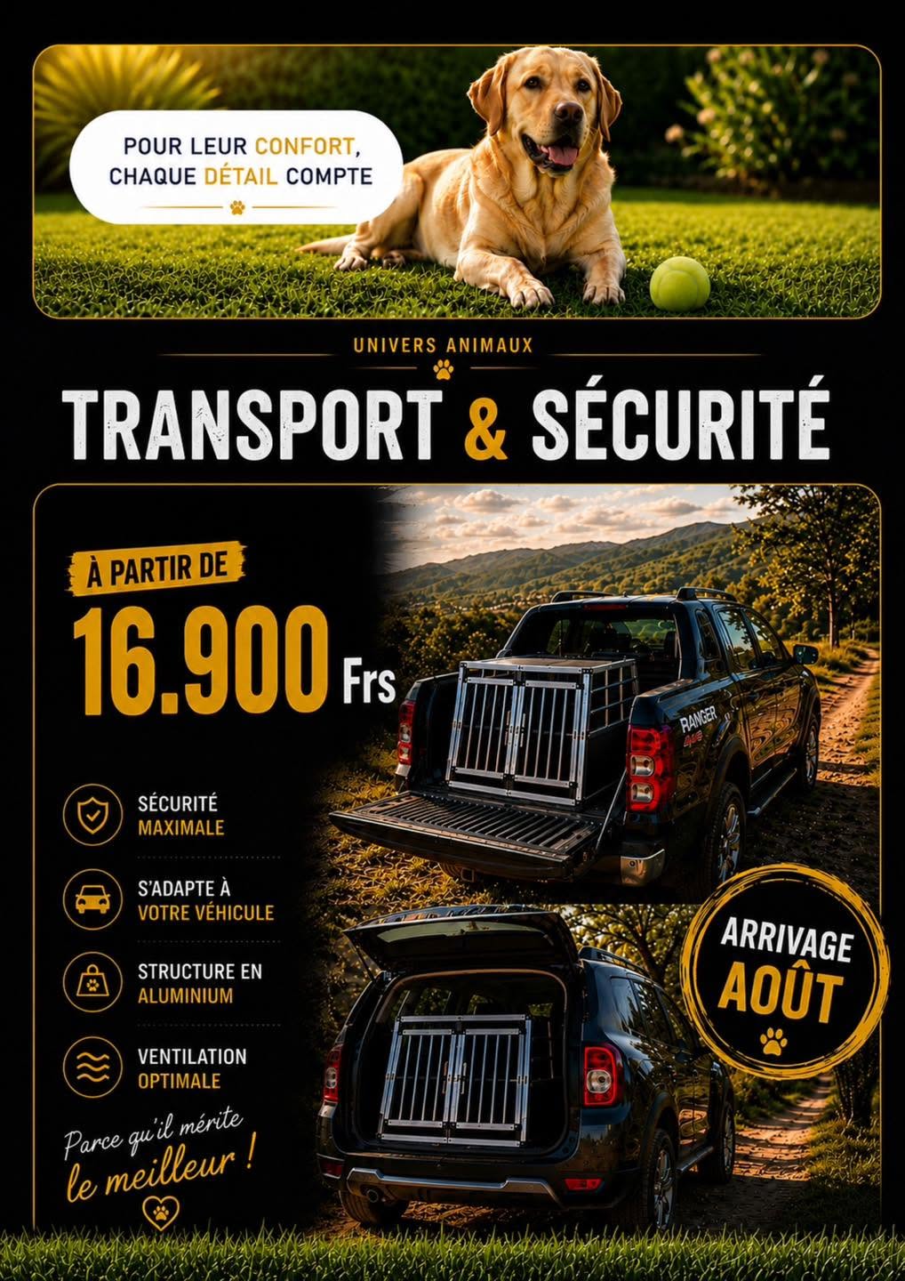 Cage de transport sécurisé véhicule